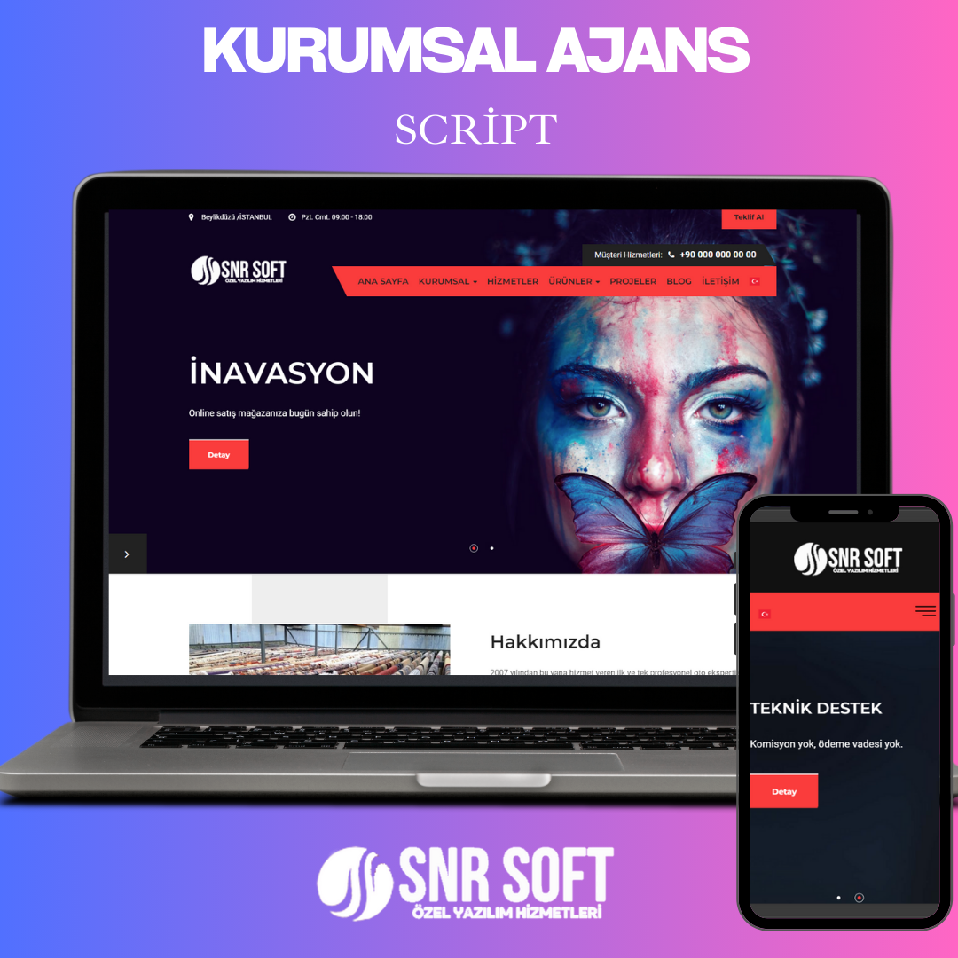 Gelişmiş Kurumsal Web Sitesi Yönetim Scripti v17