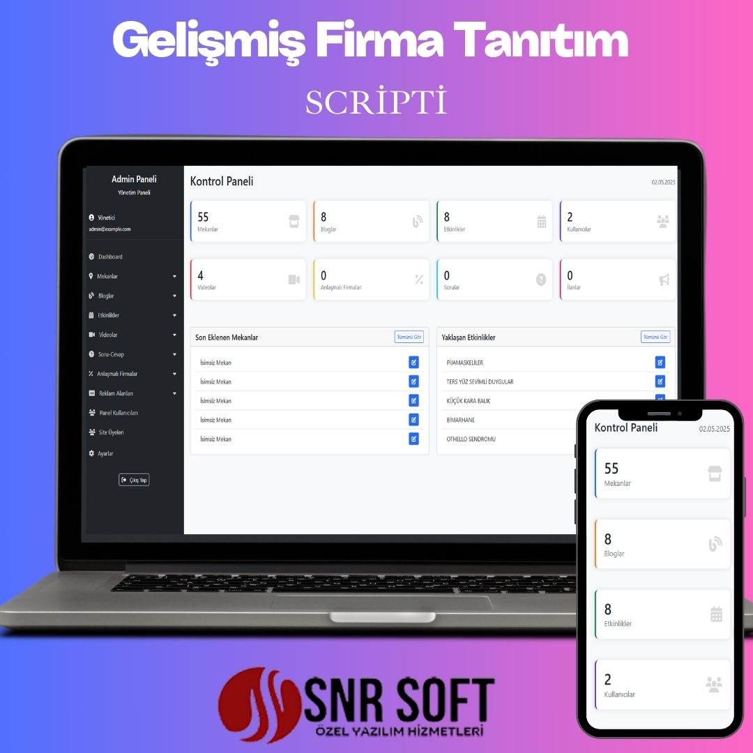 Gelişmiş Firma Tanıtım Scripti