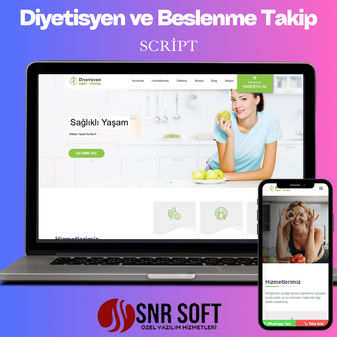 Diyetisyen Randevu ve Beslenme Takip Scripti & Teması