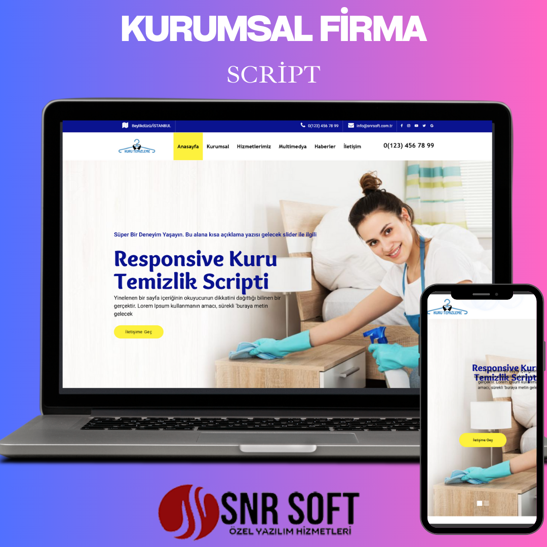 Kuru Temizleme Web Sitesi Scripti