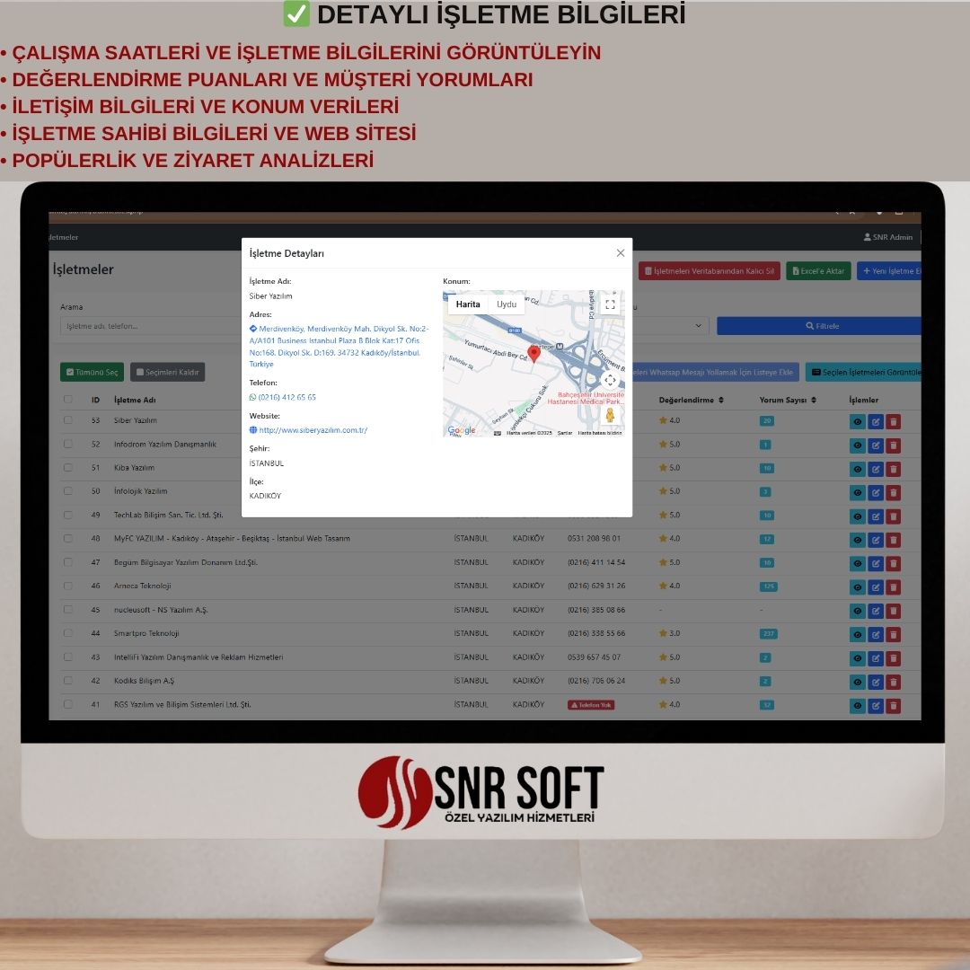 İşletme Harita Rehberi Scripti