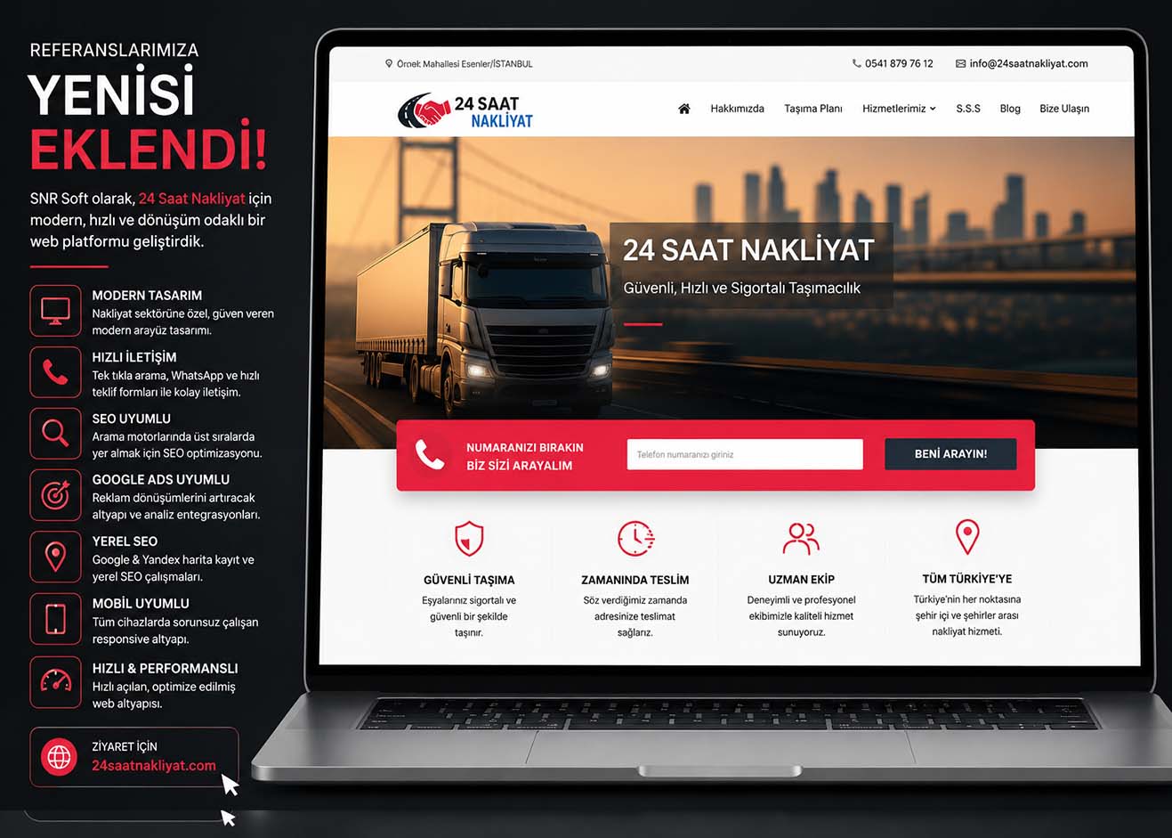 NAKLİYAT FİRMASI Proje Görseli