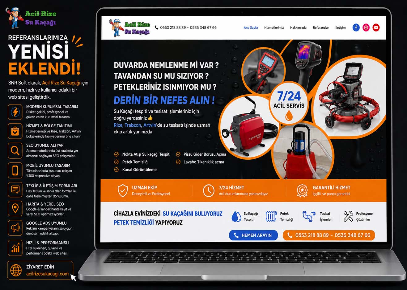 ACİL RİZE SU KAÇAĞI Proje Görseli