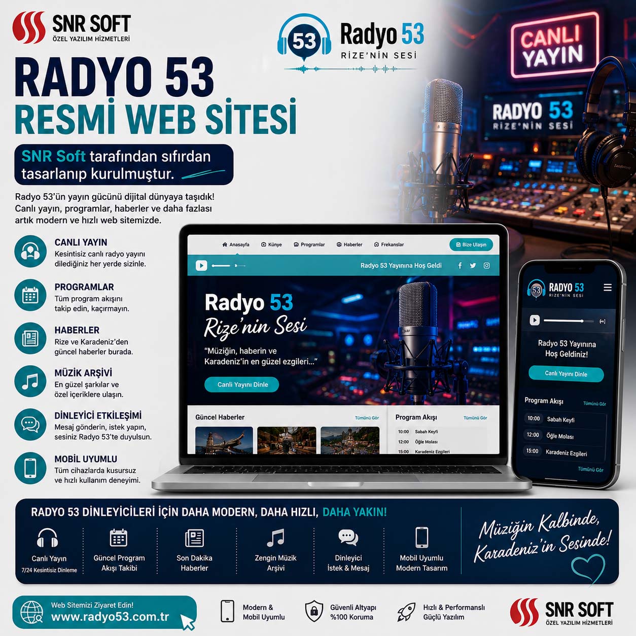 Radyo 53 Kurumsal Web Sitesi Proje Görseli