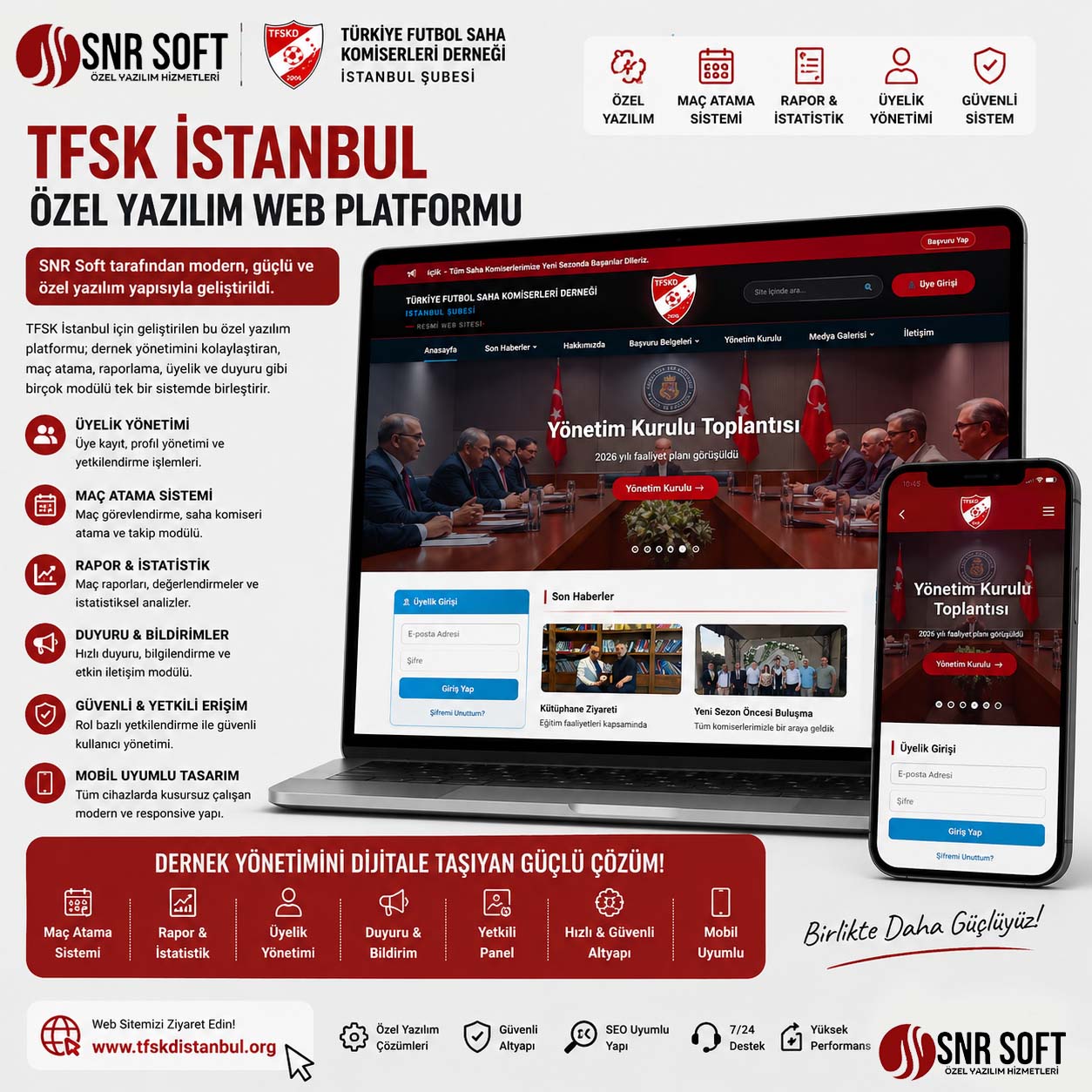 TFSK İstanbul - Türkiye Futbol Saha Komiserleri Derneği İstanbul Şubesi Proje Görseli