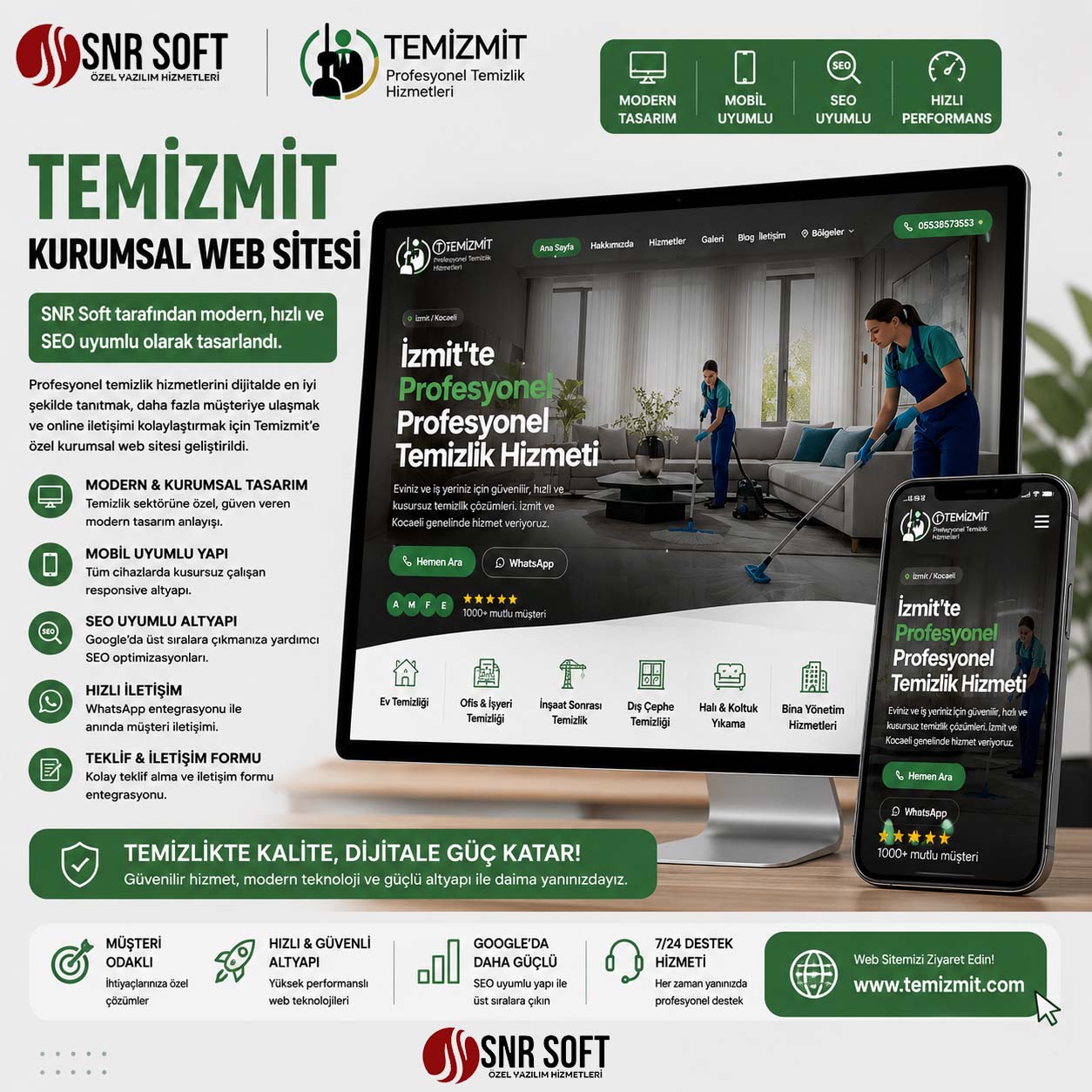 Temizmit Profesyonel Temizlik Hizmetleri Proje Görseli